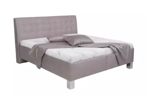 Elegantní manželská postel s prošitým čelem a volně loženými matracemi