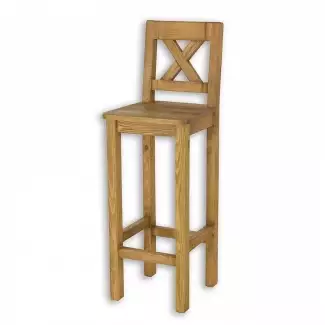 Barová židle z borovicového dřeva vhodná do kavárny Bart 