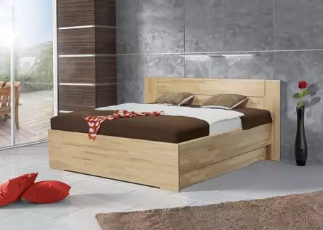 Masivní buková postel s úložným prostorem Markéta
