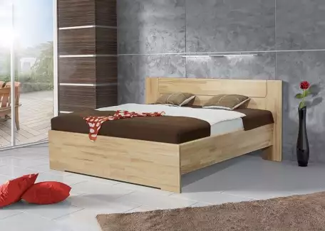Masivní buková postel bez úložného prostoru v různých rozměrech Markéta