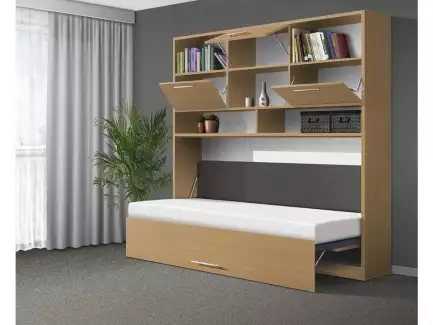 Výklopná postel s kvalitním lamelovým roštem a úložným prostorem Tamara
